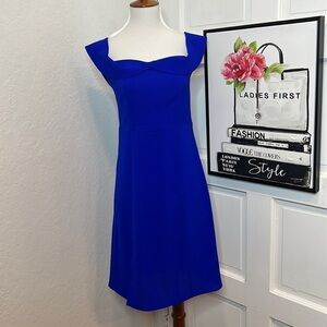 SMYM Royal Blue Off Shoulder Knee Length Dress Size M